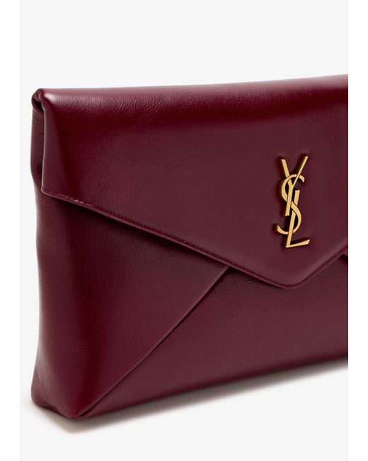 Saint Laurent Purple Cassandre Large Envelope Clutch