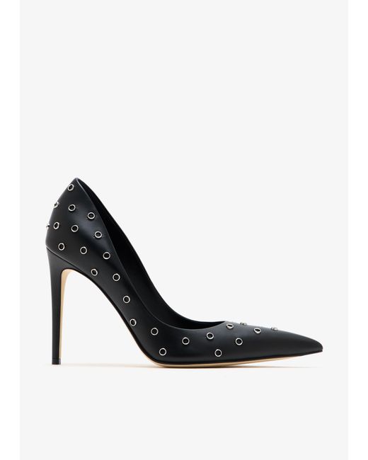 McQueen White Rivet Pumps