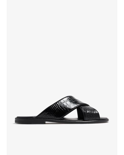 Manolo Blahnik Black Otawi Sandals for men