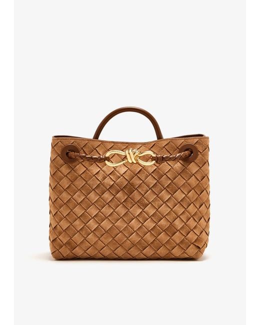 Bottega Veneta Brown Small Andiamo Bag