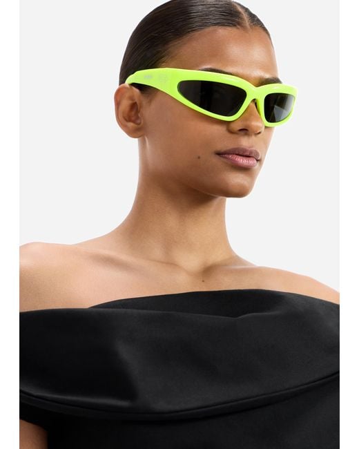 Off Broadway Green Sleek Butcher Sunglasses