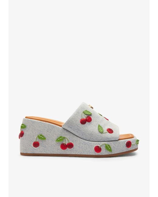 COACH White Marie Platform Sandals