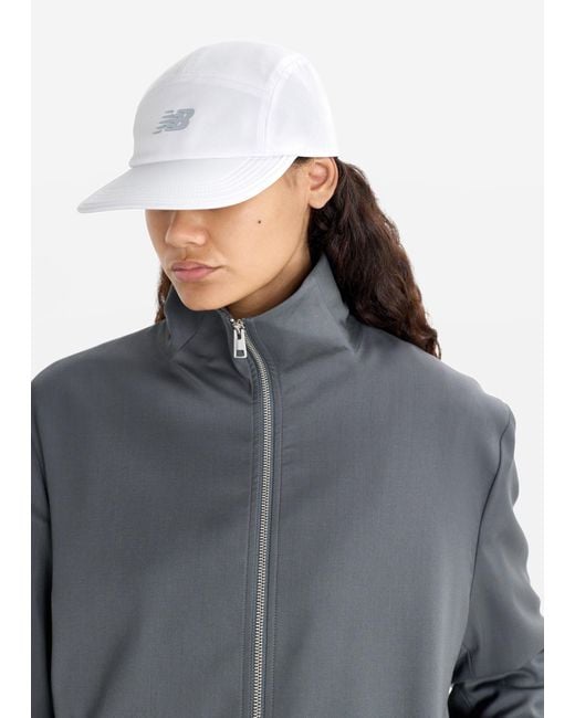 New Balance White 5 Panel Performance V2.0 Cap
