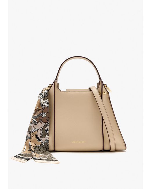 Strathberry Natural Arkshell Top Handle Bag