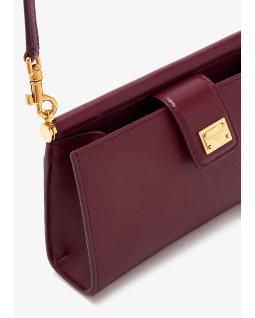 Dolce & Gabbana Purple Plongé Calfskin Phone Bag