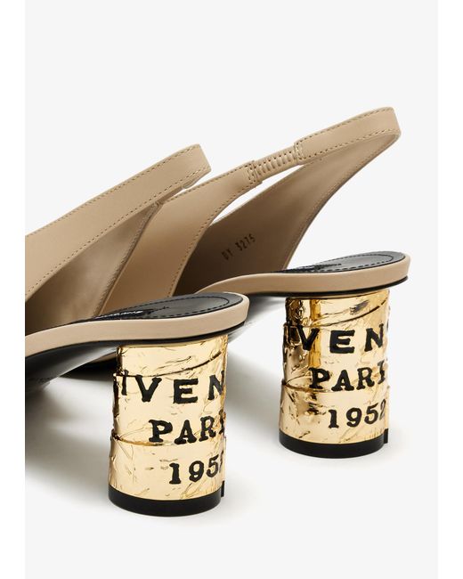 Givenchy White Tape Slingback Pumps