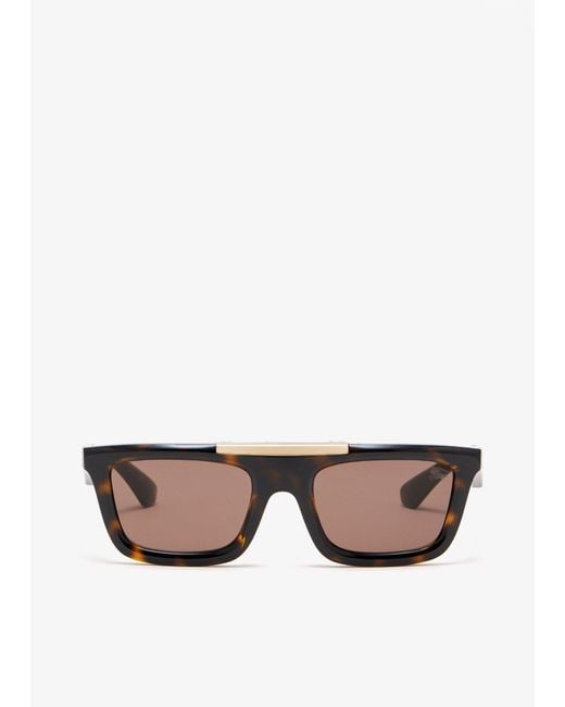 Burberry Gray Classic Rectangular Sunglasses for men