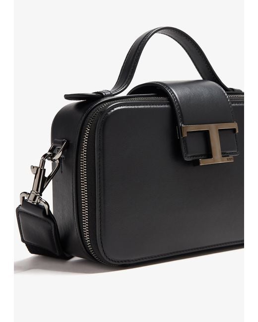 Tod's Black Leather Mini Camera Bag for men