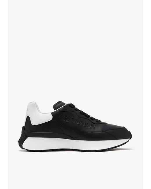 McQueen Black Sports Shoes With Logo for men
