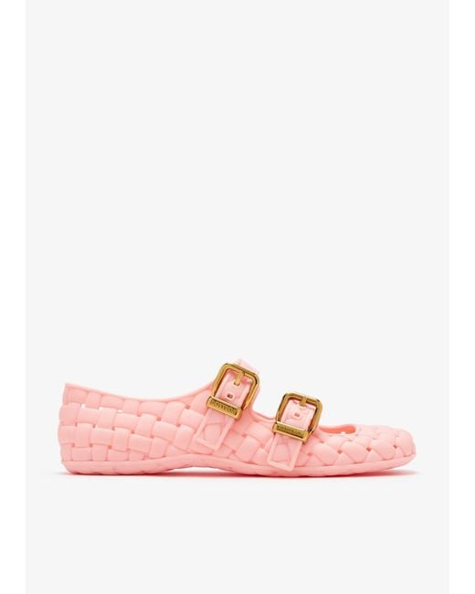 Bottega Veneta Pink Amy Ballerinas