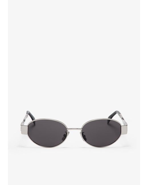 Céline Metallic Triomphe Oval Sunglasses