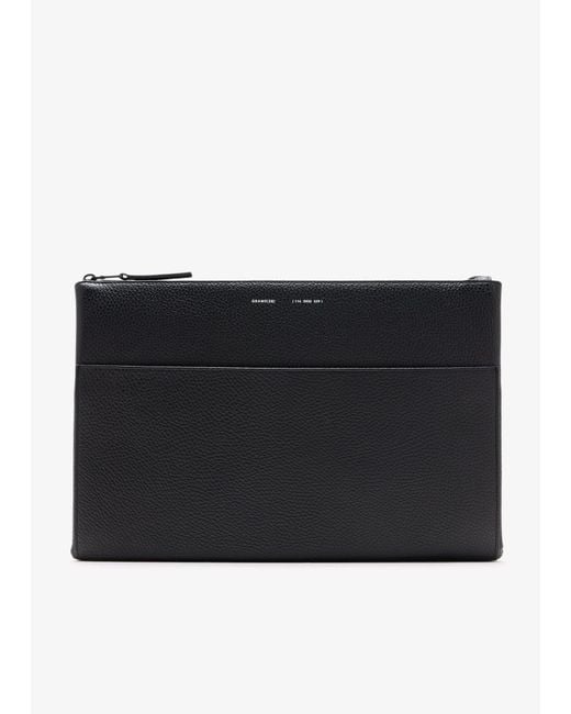 GRAMS28 Black 114 Leather Tech Folio for men