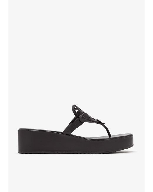 Tory Burch Brown Miller Wedge Sandals