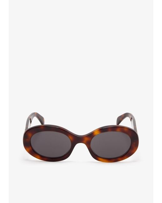 Céline Brown Triomphe Oval Sunglasses