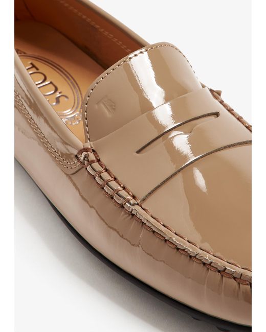 Tod's White City Gommino Driving Loafers