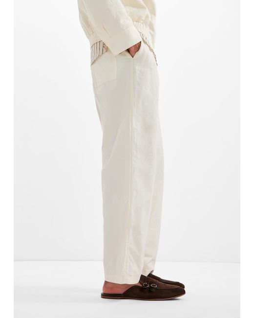 Neil Barrett White Suede Slippers for men
