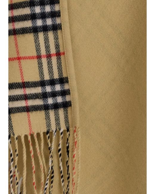 Burberry Metallic Reversible Check Wool Cape