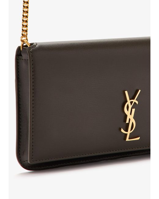 Saint Laurent Green Cassandre Phone Holder