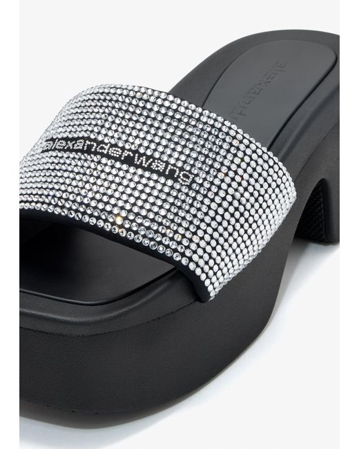 Alexander Wang Gray Hotfix Platform Sandals