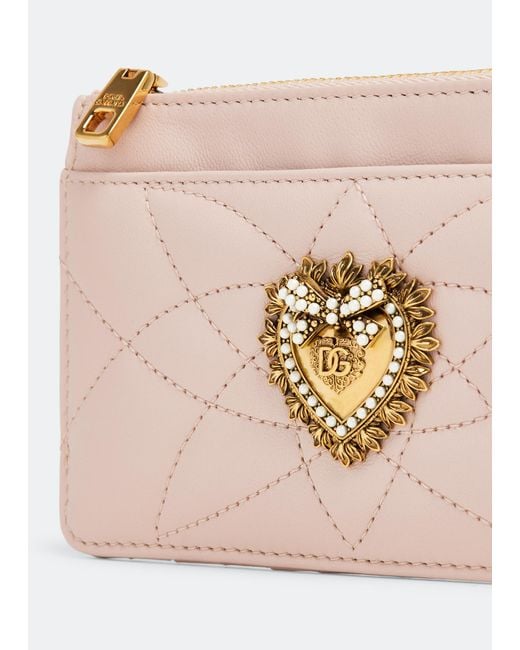 Dolce & Gabbana Natural Medium Devotion Card Holder