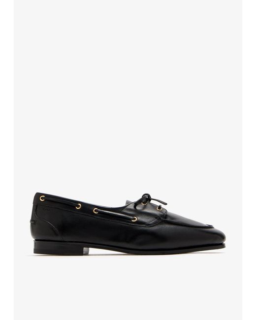 Bally Black Pathy Boat Shoes for men