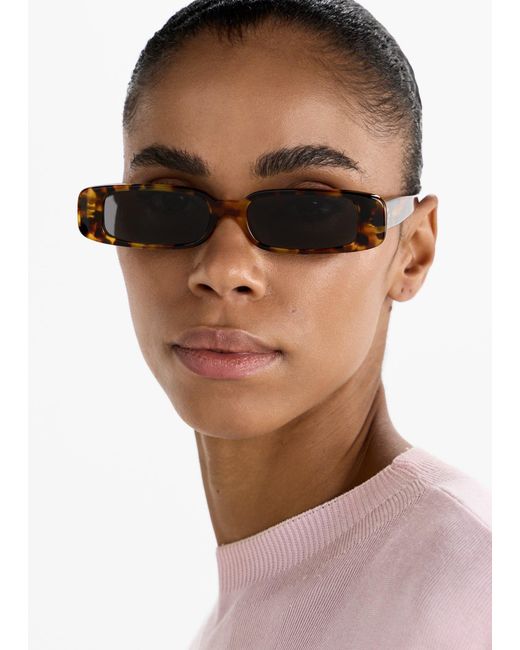 Céline White S343 Rectangular Sunglasses