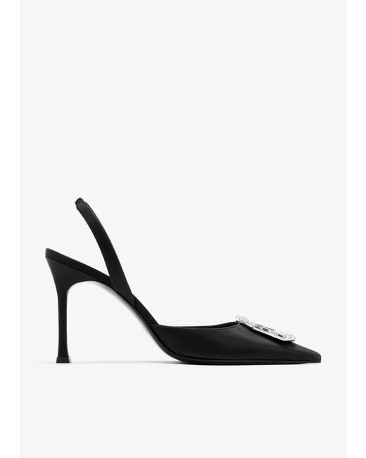 AMINA MUADDI White Camelia Slingback Pumps