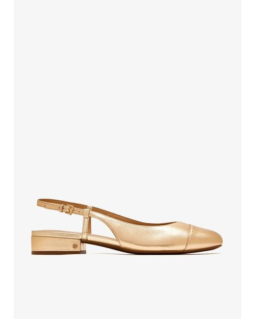 Michael Kors White Perla Flex Slingback Flats