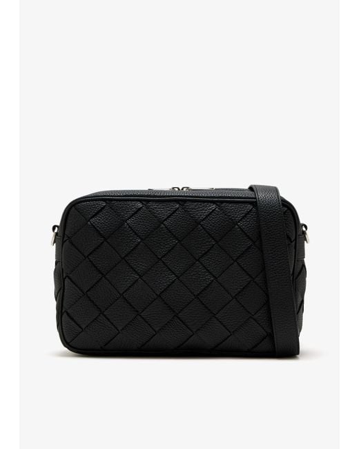 Bottega Veneta Black Intrecciato Camera Bag for men