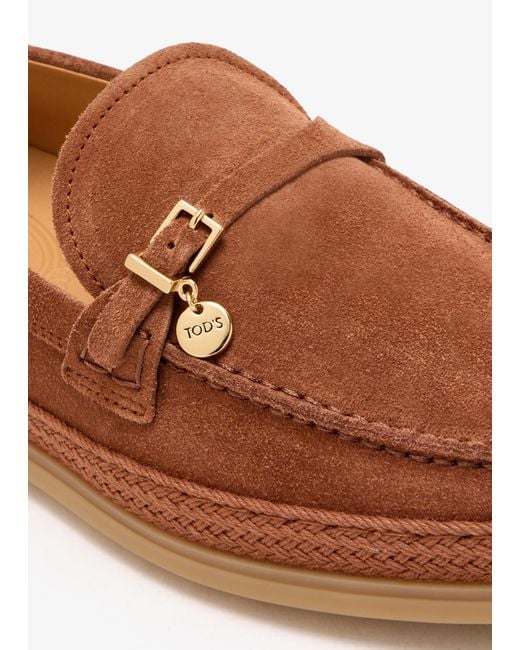 Tod's Brown Suede Loafers