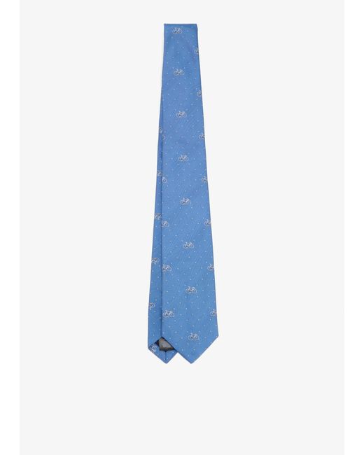 Paul Smith Blue Bicycle Spot Tie for men