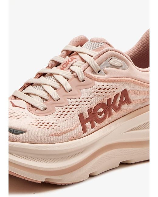 Hoka One One Pink Bondi 9 Sneakers