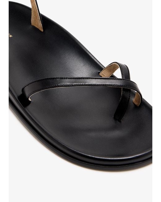 The Row White Hugh Ankle-Strap Sandals