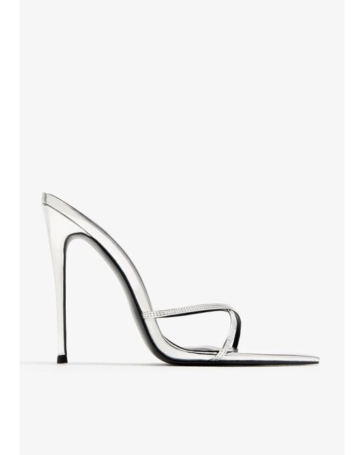Femme LA White Donatella Mules
