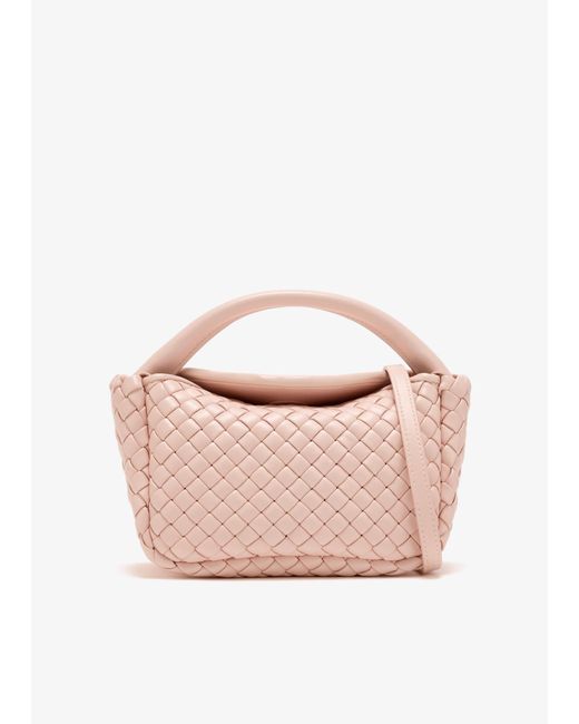 Bottega Veneta Pink Small Cobble Top Handle Bag