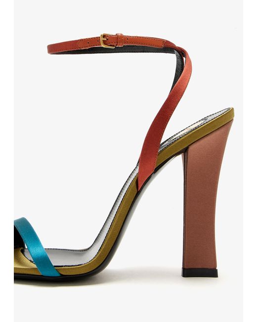 Saint Laurent White Dominique Sandals