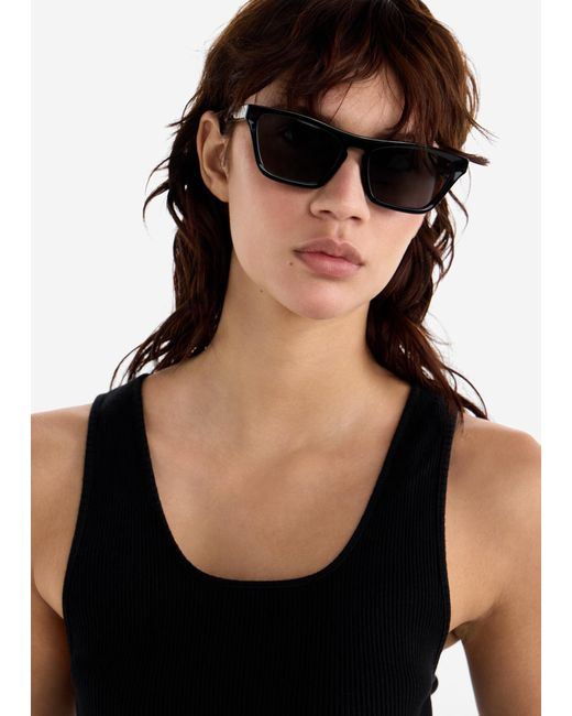 Stella McCartney Gray Logo Cat Eye Sunglasses