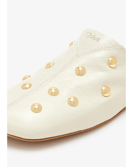 Chloé White Rita Mules