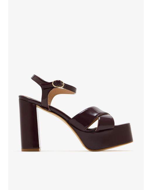 Andrea Gomez Red Bella Platform Sandals