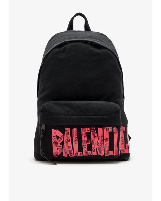 Balenciaga Black Tape Type Backpack for men