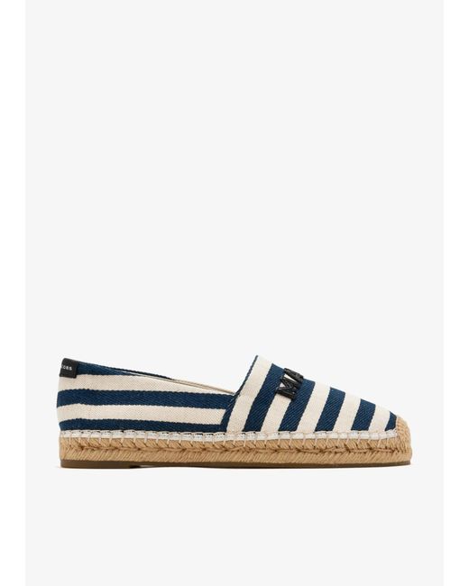 Marc Jacobs Blue Logo Embroidered Espadrilles