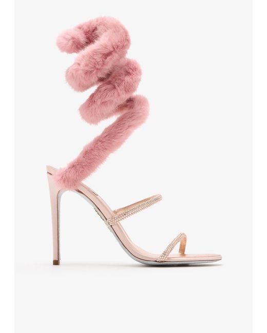 Rene Caovilla Lindsey Sandals in Pink | Lyst