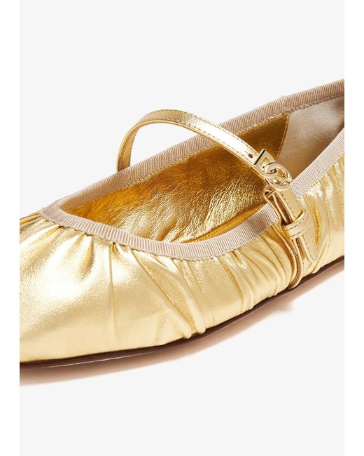 【関税&送料込】Dolce & Gabbana Mordore Nappa Ballerina Dolce & Gabbana Nappa Mordore Ballet Flats in Natural | Lyst