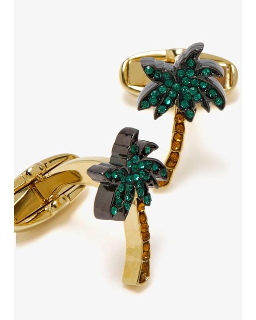 Paul Smith Metallic Palm Tree Cufflinks for men