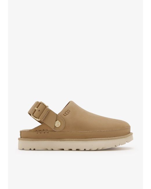 Ugg Brown Goldenstar Villa Suede Clogs