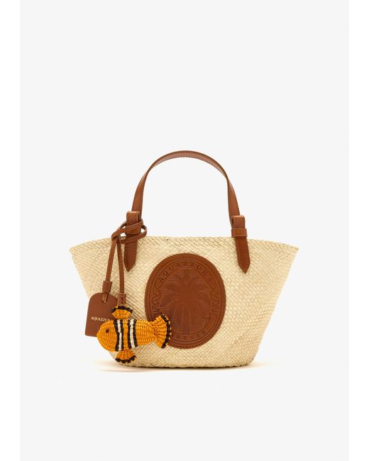 Aquazzura Women's Natural Tropical Mini Tote Bag
