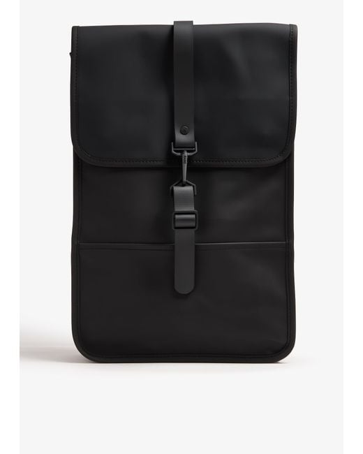 Rains Black Mini Backpack