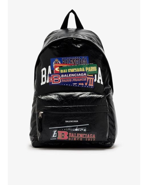 Balenciaga Black Explorer Backpack for men