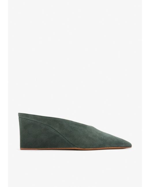 Alaïa Green Cube Mules