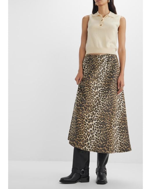 Ganni Black Biker Tubular Mid Shaft Boots